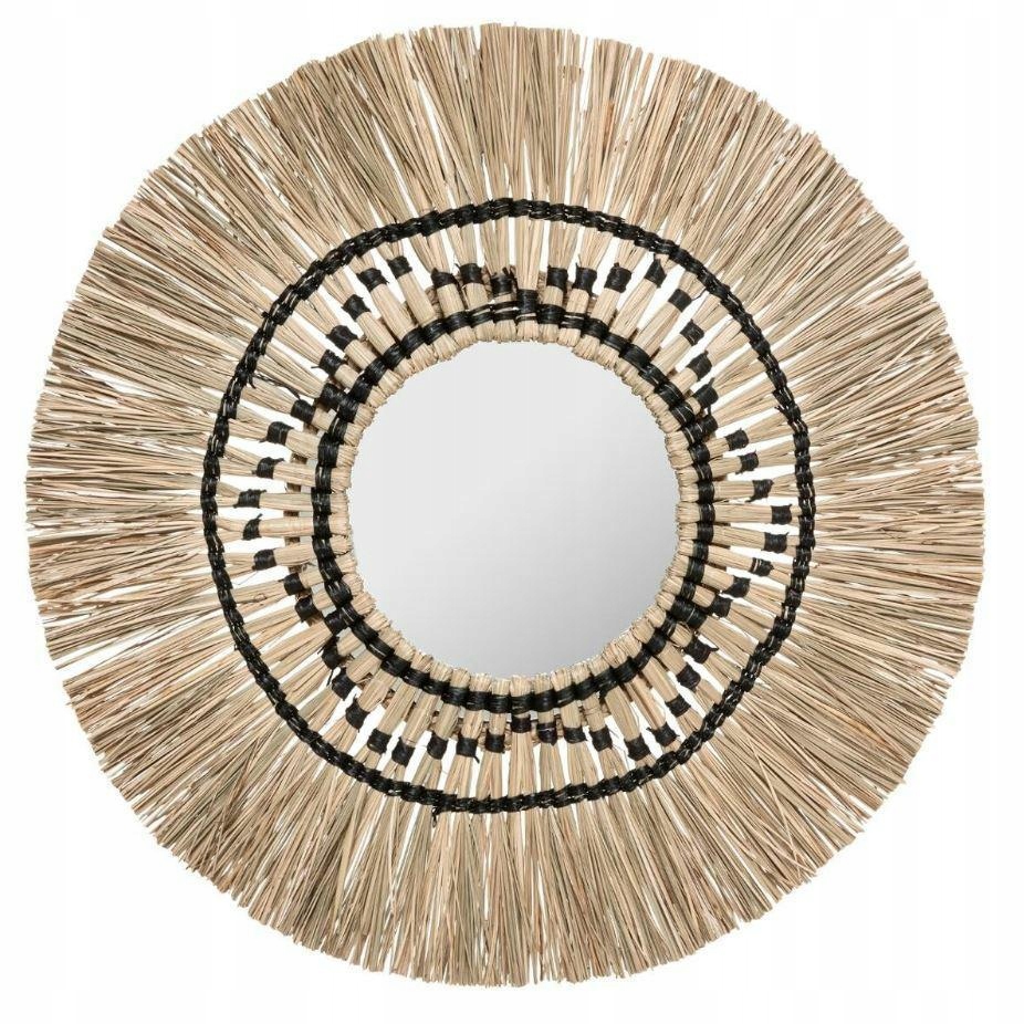 

Lustro Boho Okrągłe Isa 78cm Orientalne trzcina