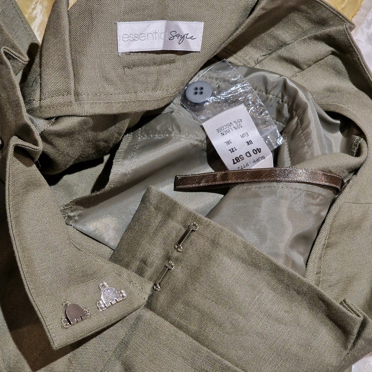 ESSENTIDAL STYLE NOWE LNIANE SPODNIE r.40 Model XXX