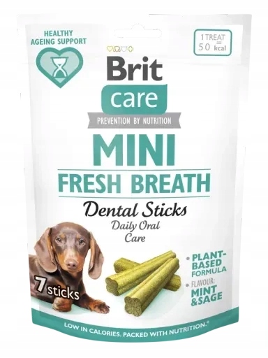 5x Brit Care Dog Mini Snacks Dental Sticks Fresh Breath 120 g