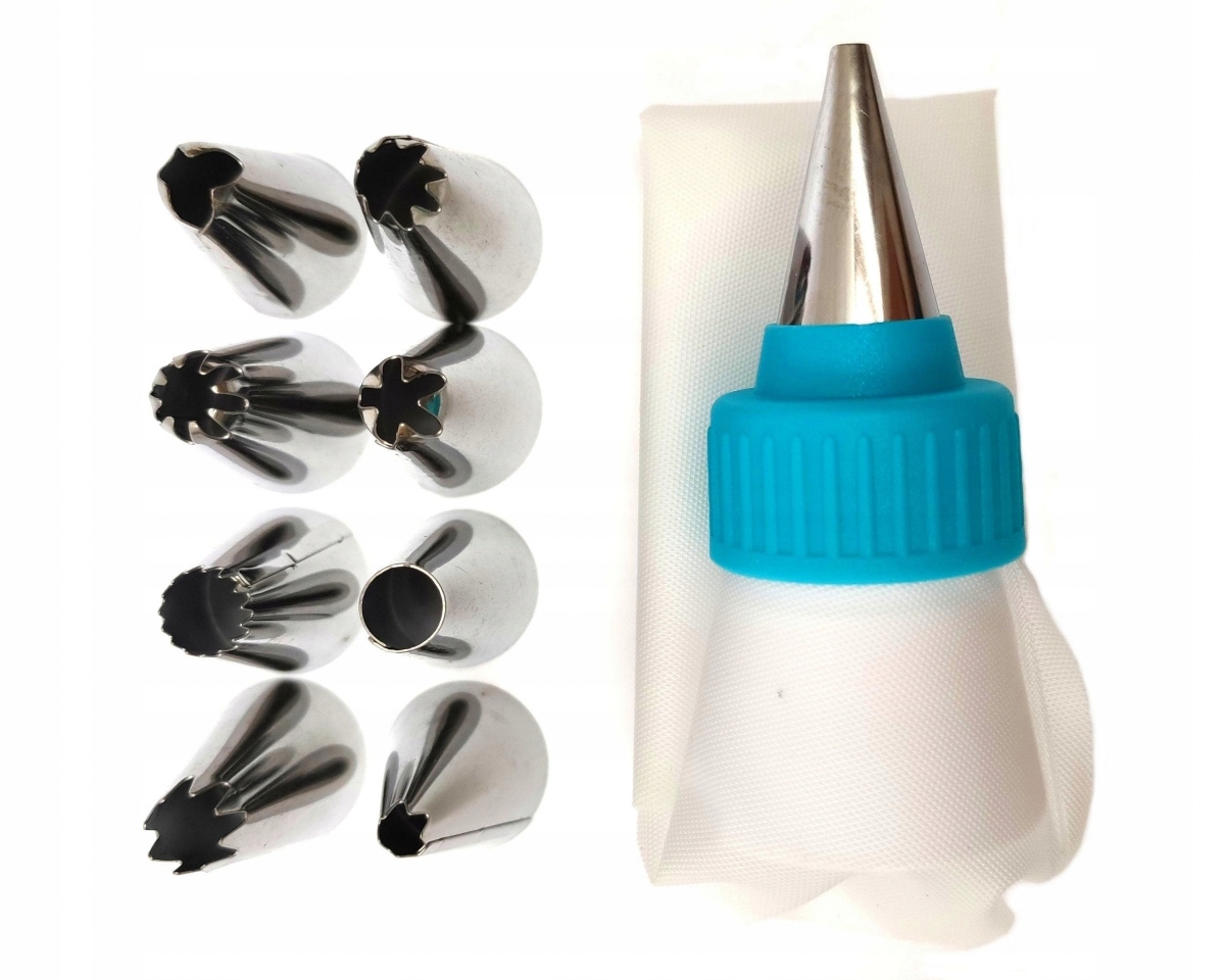 

Zestaw 9 tylek adapter rękaw cukierniczy