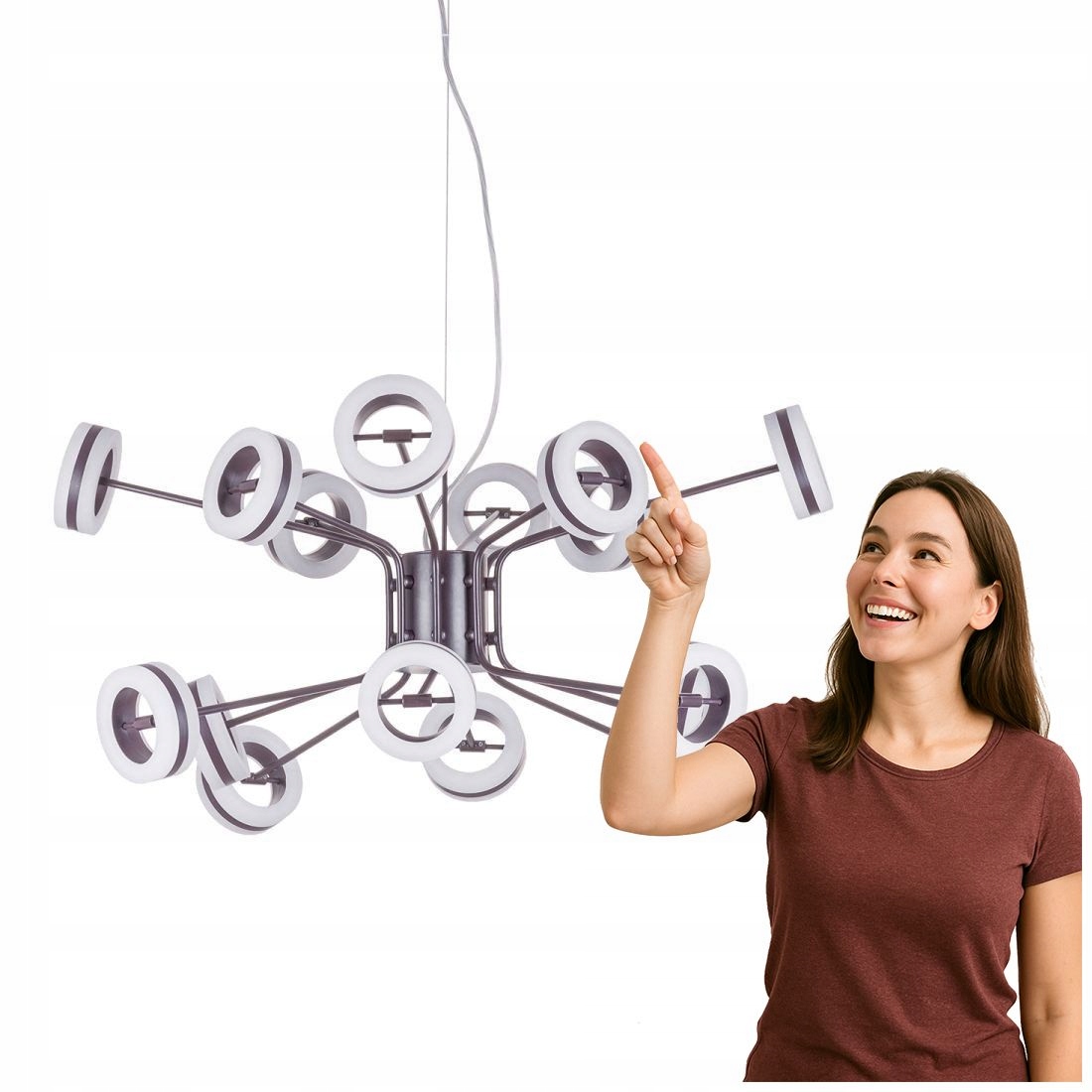 Závěsná lampa Metis AD16002-16A Coffee Italux