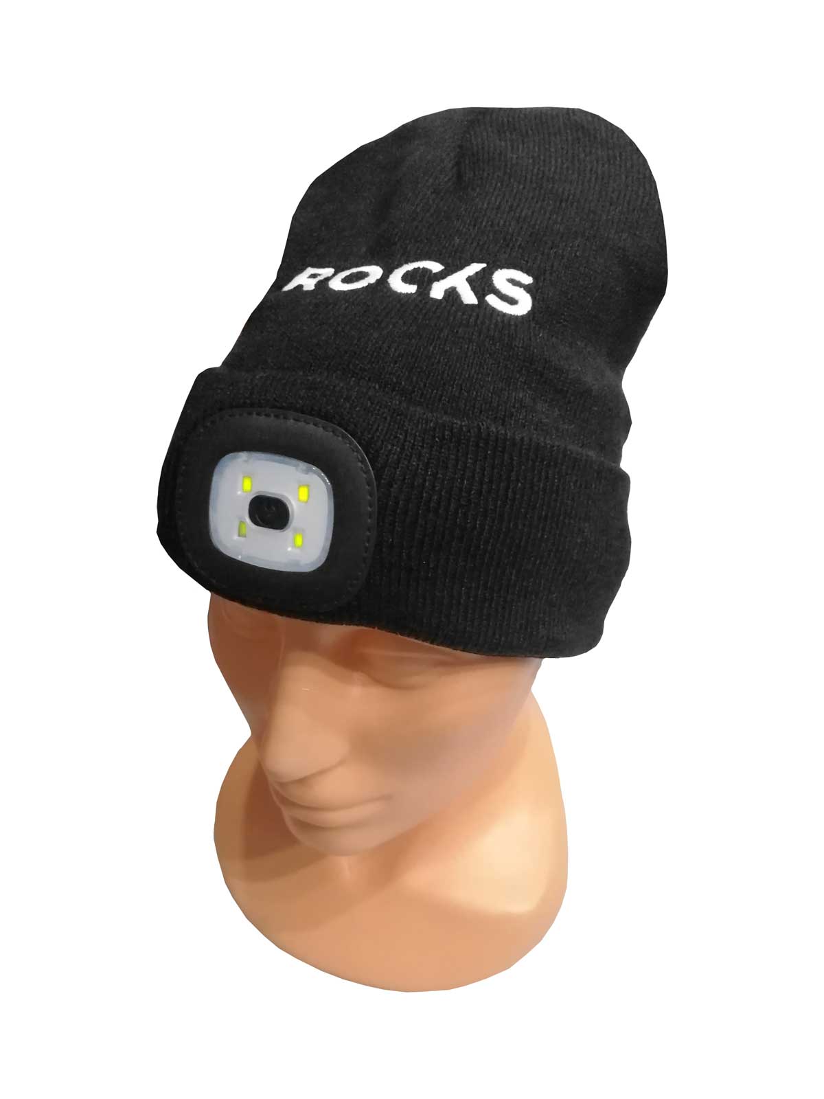 Czapka z lampką 80 lum Rooks czarna Model OK-03.3015