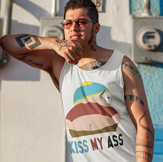 TANK TOP FILMY ANIMOWANE KISS MY ASS Marka inna