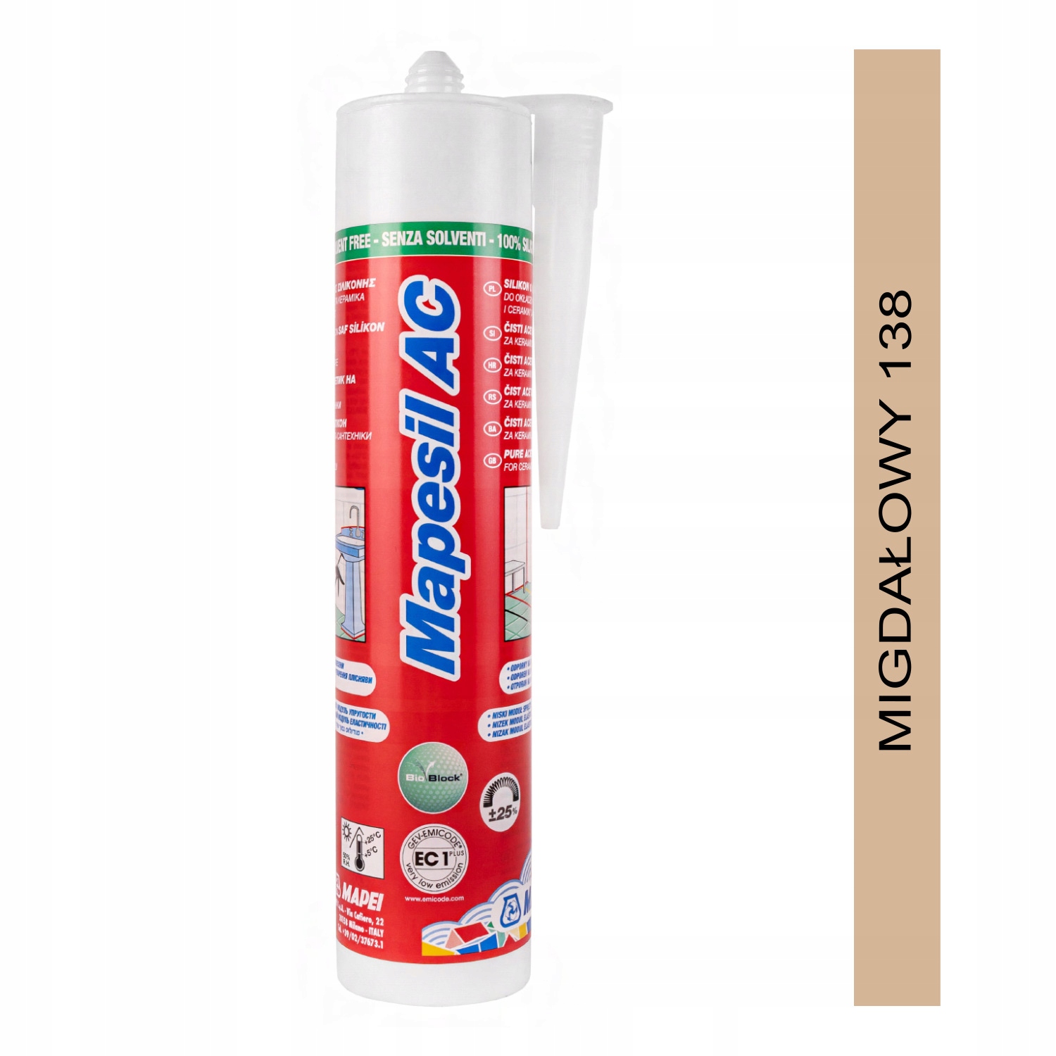 

Silikon Mapei Mapesil Ac- Migdałowy 138