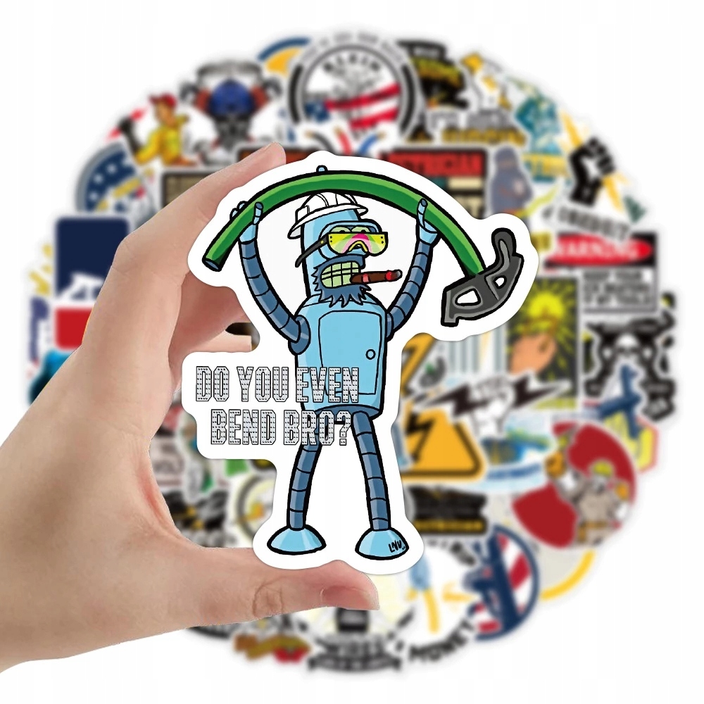 

Naklejki Wlepy Stickers Bomb MIX Elektryk 50szt