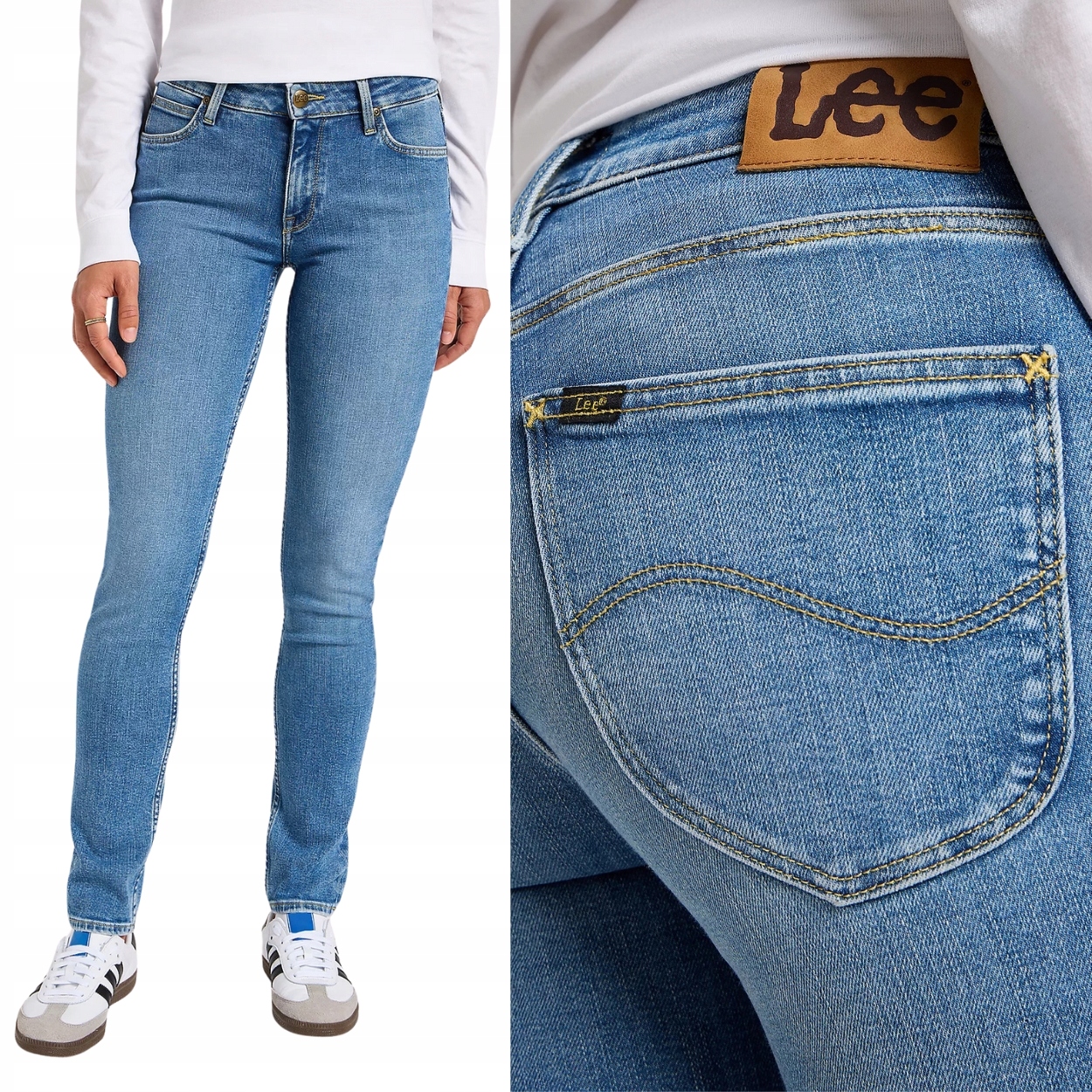 Lee Elly slim Holding dámské jednoduché džínové kalhoty W31 L33