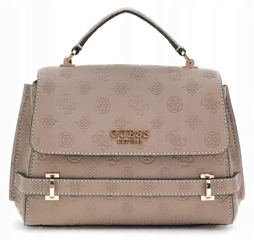 Malá Hnědá Logová Kabelka Přes Rameno, Prošívaná, Dámská Guess