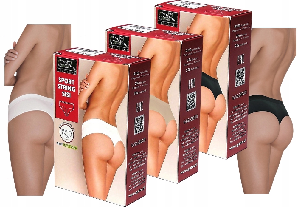 

_ 3 - Pak Zestaw Gatta Stringi Sisi Sport r.L