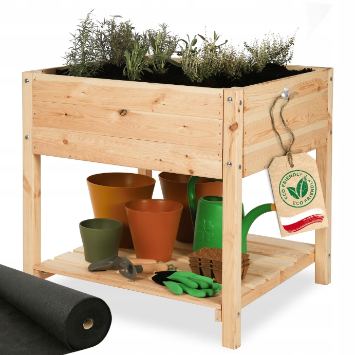 Kvetináč na nohách na terasu herbárium bylinkový box 78x78 cm Eko