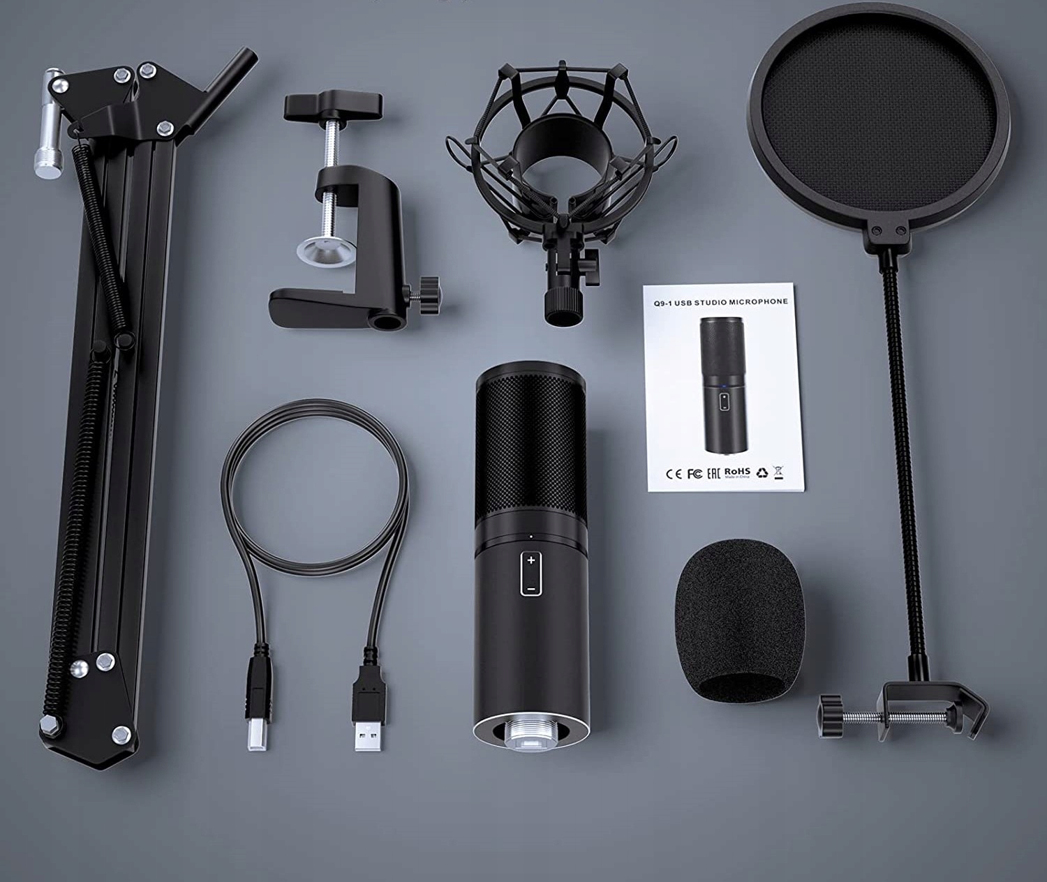 Mikrofon Studyjny Pojemnościowy Tonor Q9 20kHz Marka Tonor