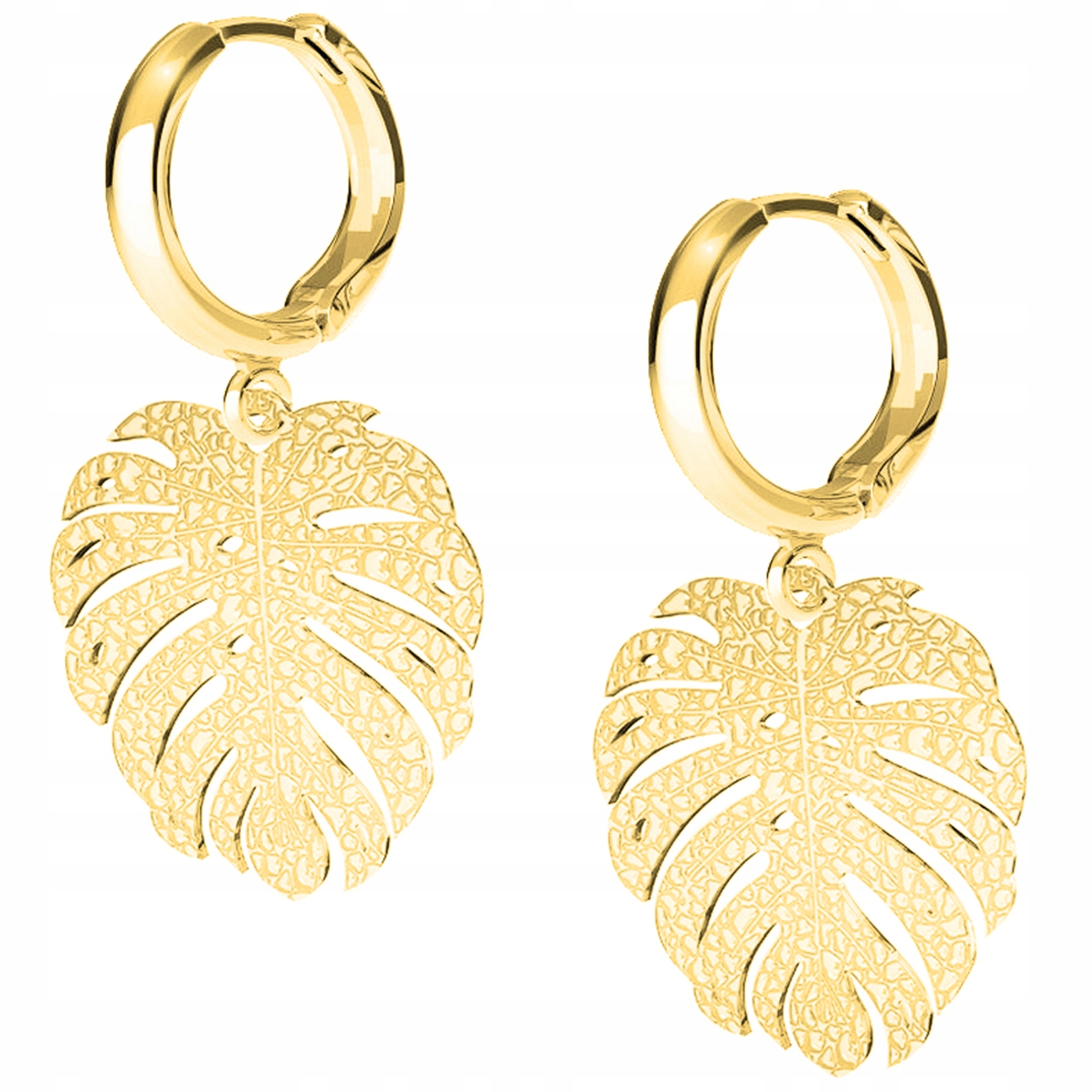 Náušnice zlaté List Lístek Příroda 925