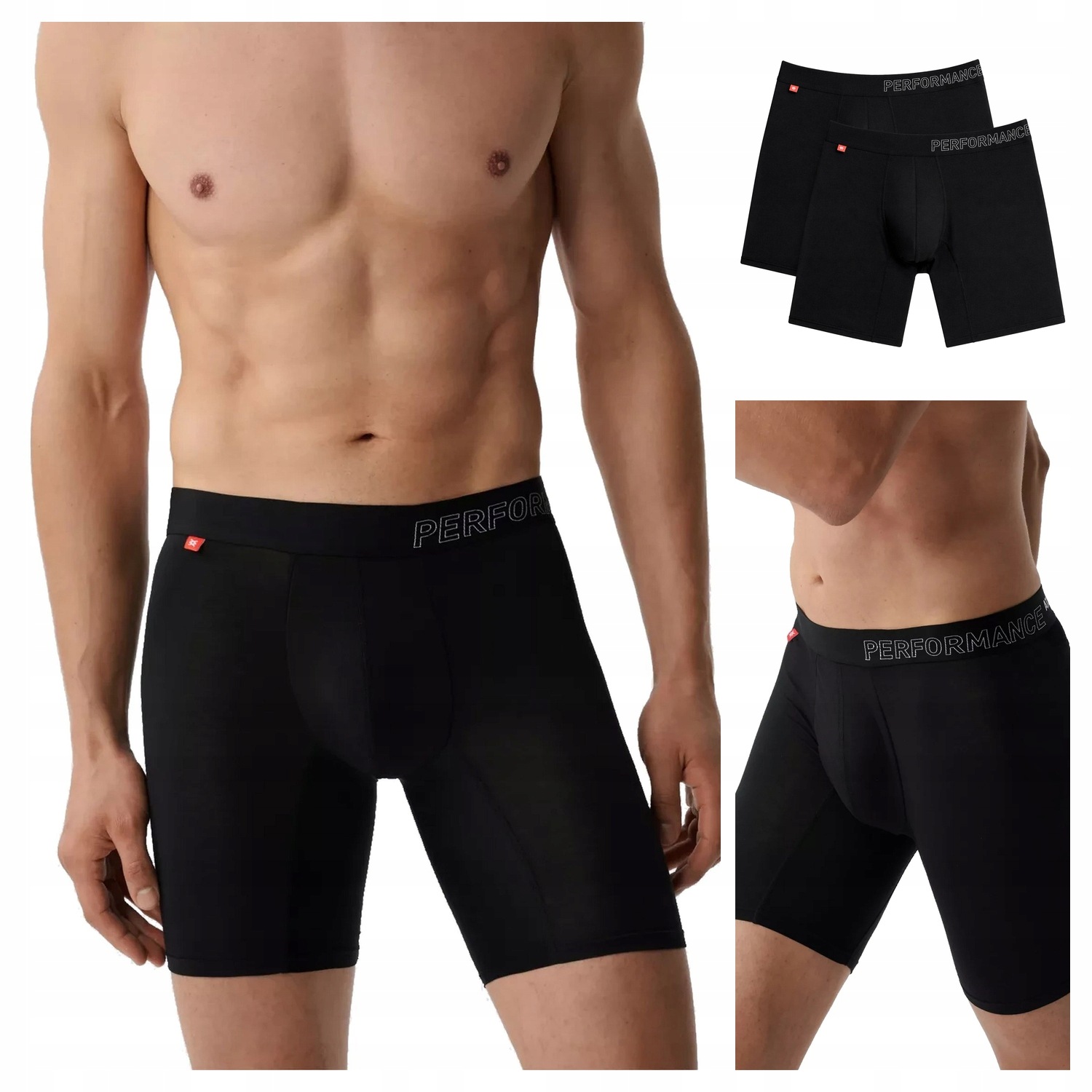 Pánské boxerky Long Legs Atlantic 2MH 1181 2-pack černé S