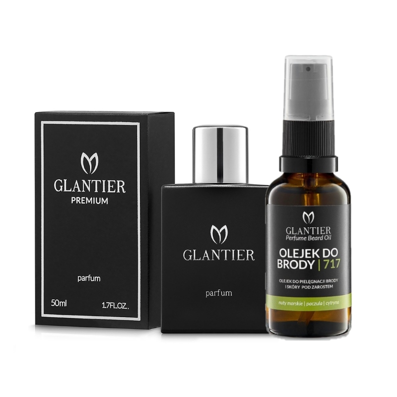 Sada Glantier Parfém Premium 50 ml 717 Olej na vousy 30 ml 717