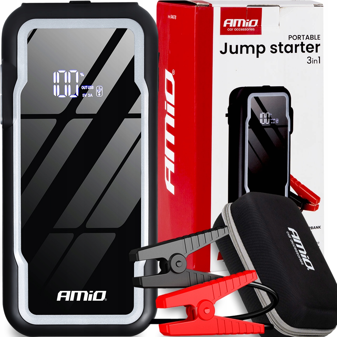 Štartovacie Zariadenie 3v1 Booster Powerbank Baterka Led 12V 12AH 1600A