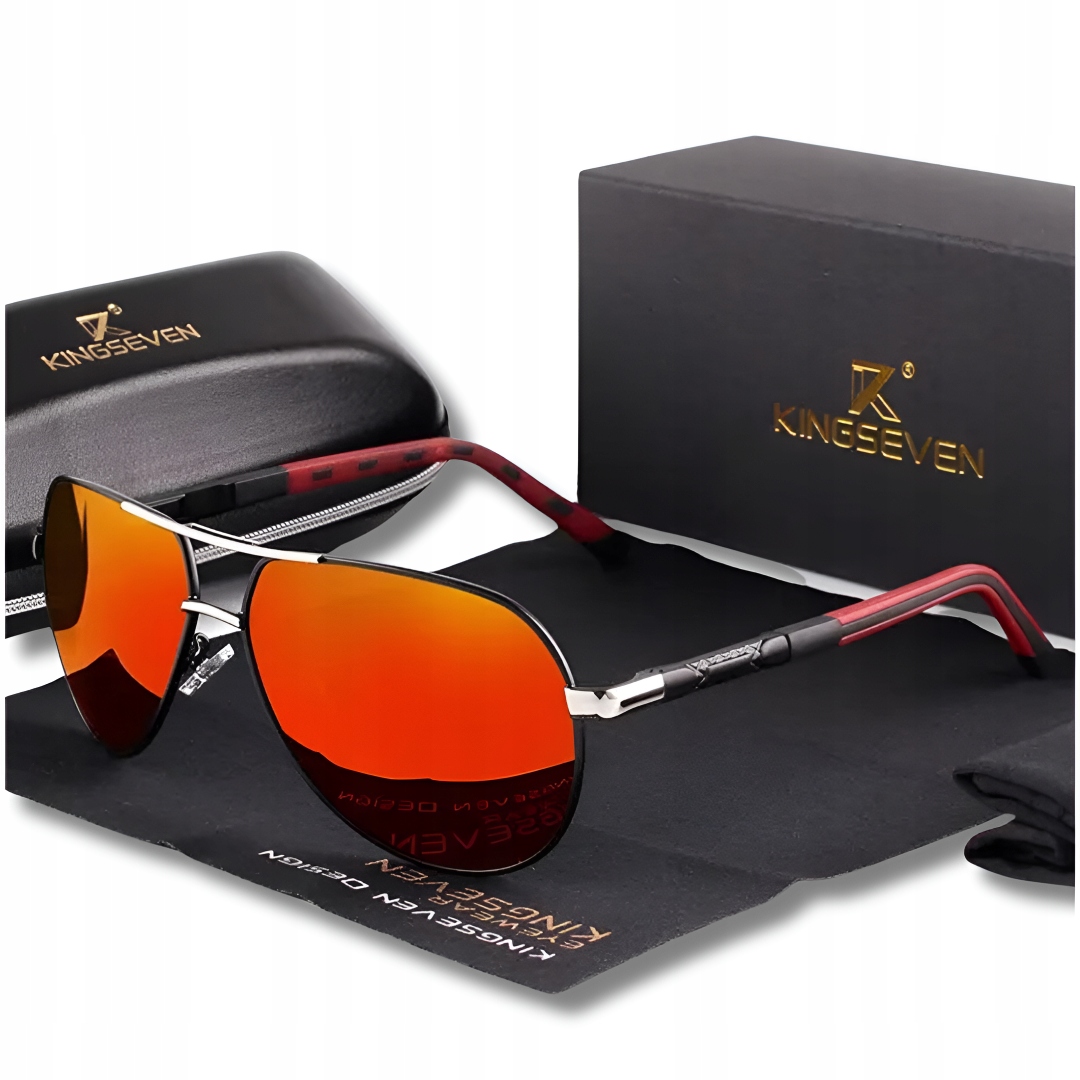 Okulary Przeciwsłoneczne Męskie Kingseven Polaryzacja UV400 Zestaw Etui