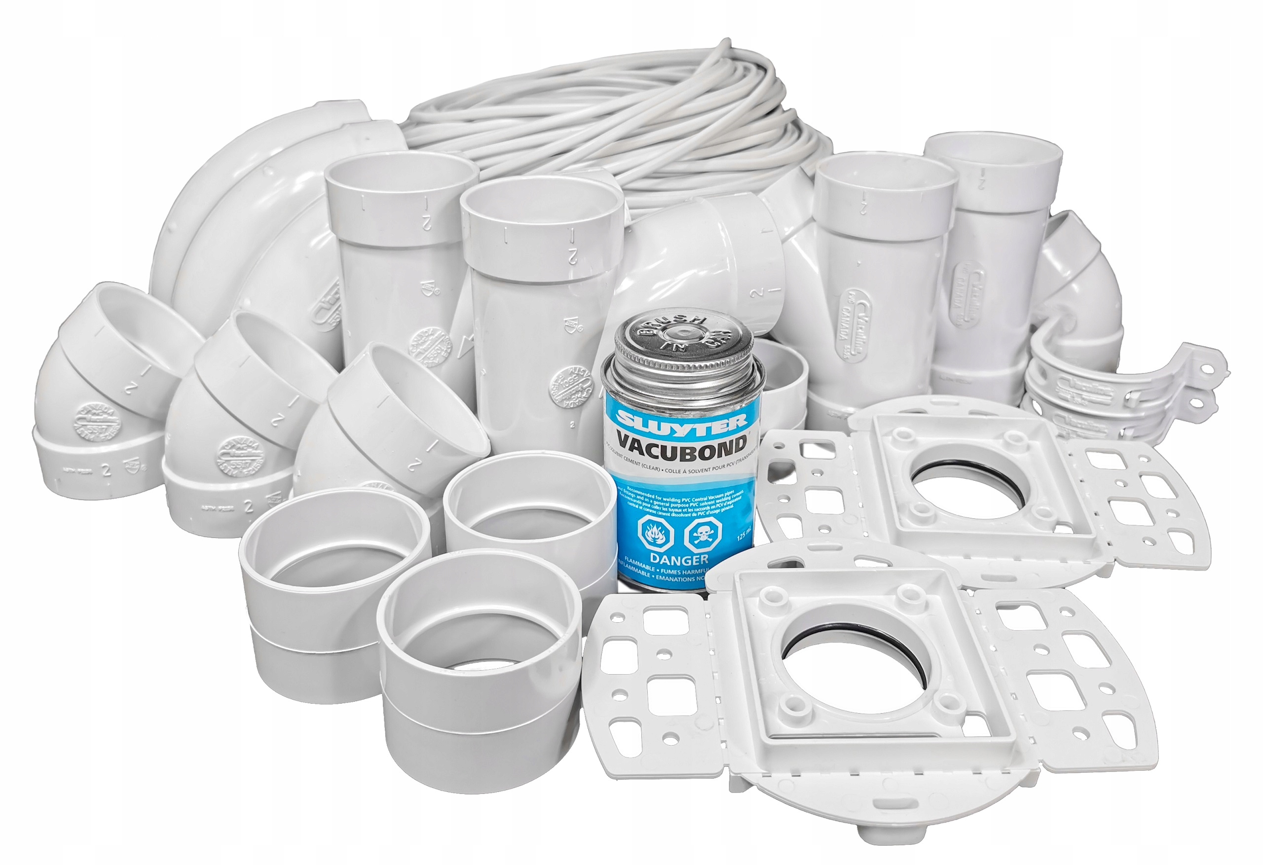 Zestaw montażowy 6GN + 2xSZUF Odkurzacz Centralny Szerokość produktu 9 cm