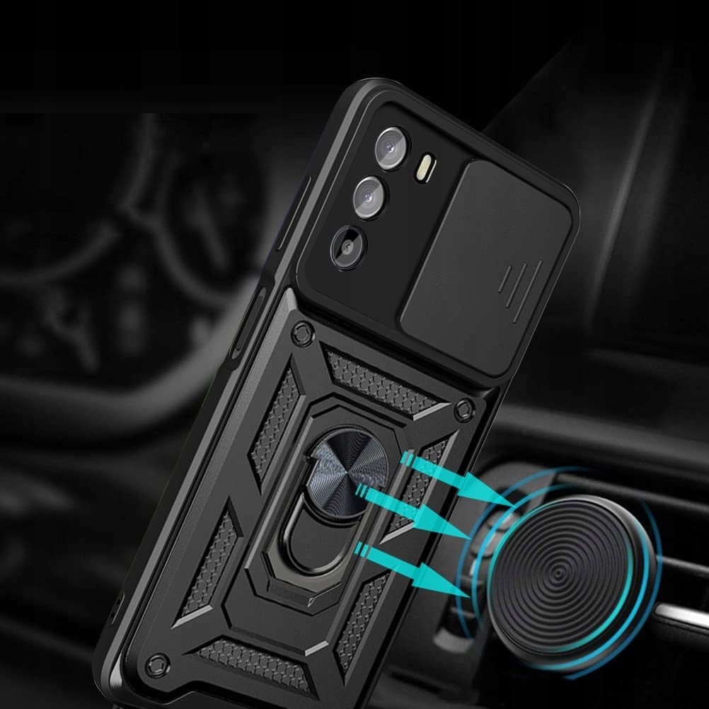 PANCERNE ETUI RING DEFENDER do MOTOROLA MOTO G52 / MOTO G82 5G +SZKŁO HART. Typ plecki