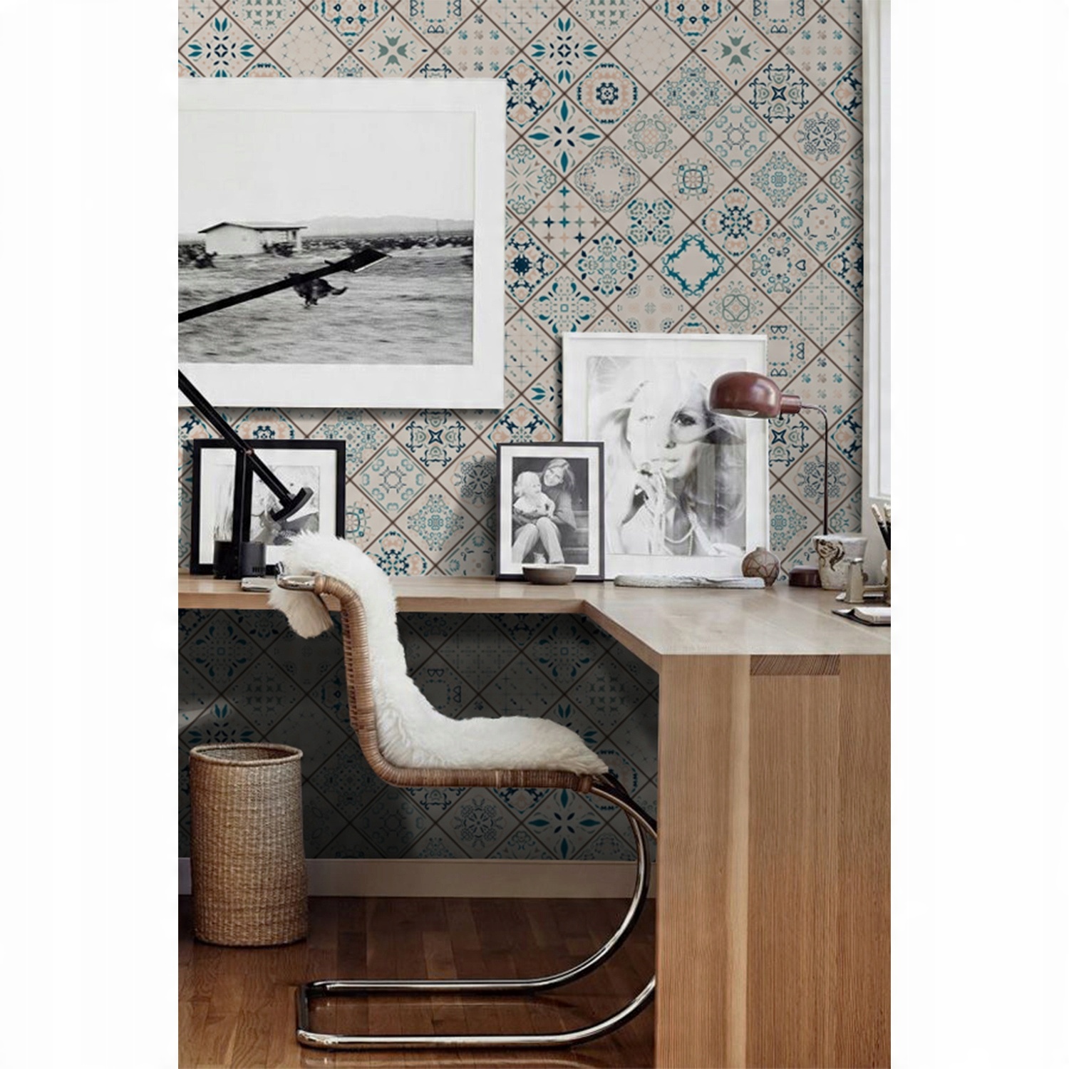 

Tapeta flizelina Patchwork kafelkowy wzór 104x70