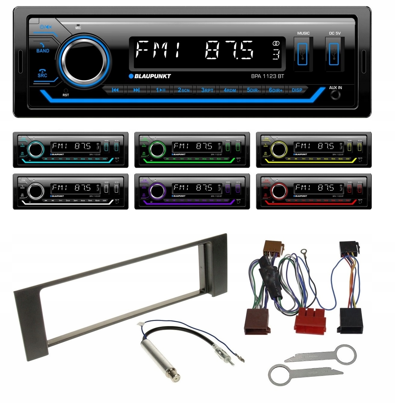 Blaupunkt BPA1123BT Rádio Aux Usb MP3 Bluetooth Mikrofón Audi A4 B6 B7