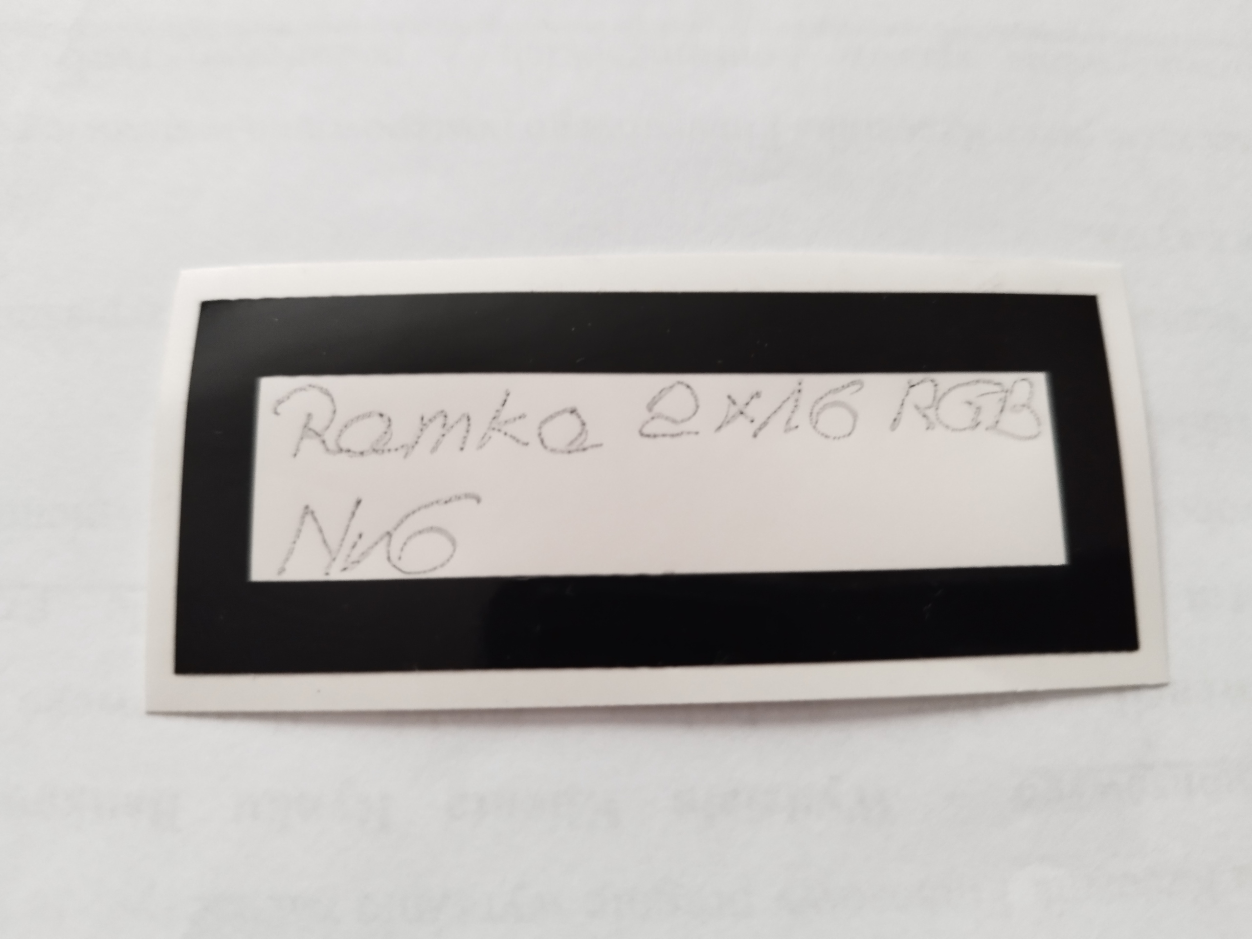 Ramka Wyświetlacza LCD 2 X 16 RGB Folia Połysk