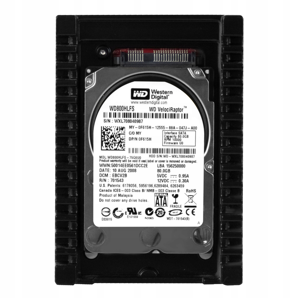 Dell 0F615H 80GB 10K 16MB Sata II 3.5'' WD800HLFS