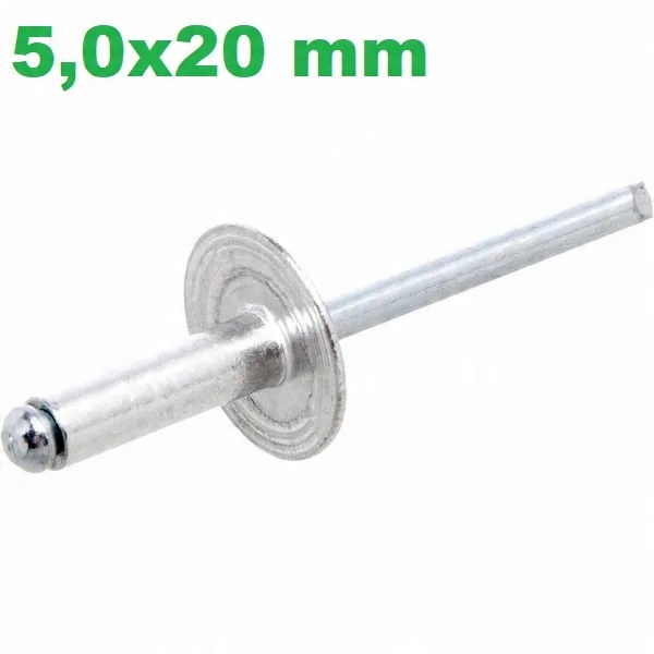 

Nit zrywalny alu z dużym łbem 5,0x20mm 1 sztuk