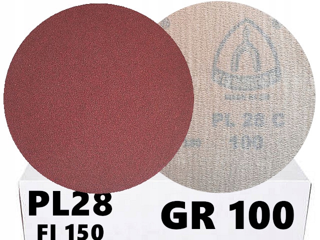 Papier Ścierny Krążki Na Rzep PL28 150 P100 50szt