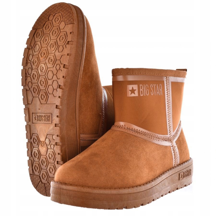 BUTY DAMSKIE ZIMOWE BIG STAR ŚNIEGOWCE OCIEPLANE Kolor brązowy
