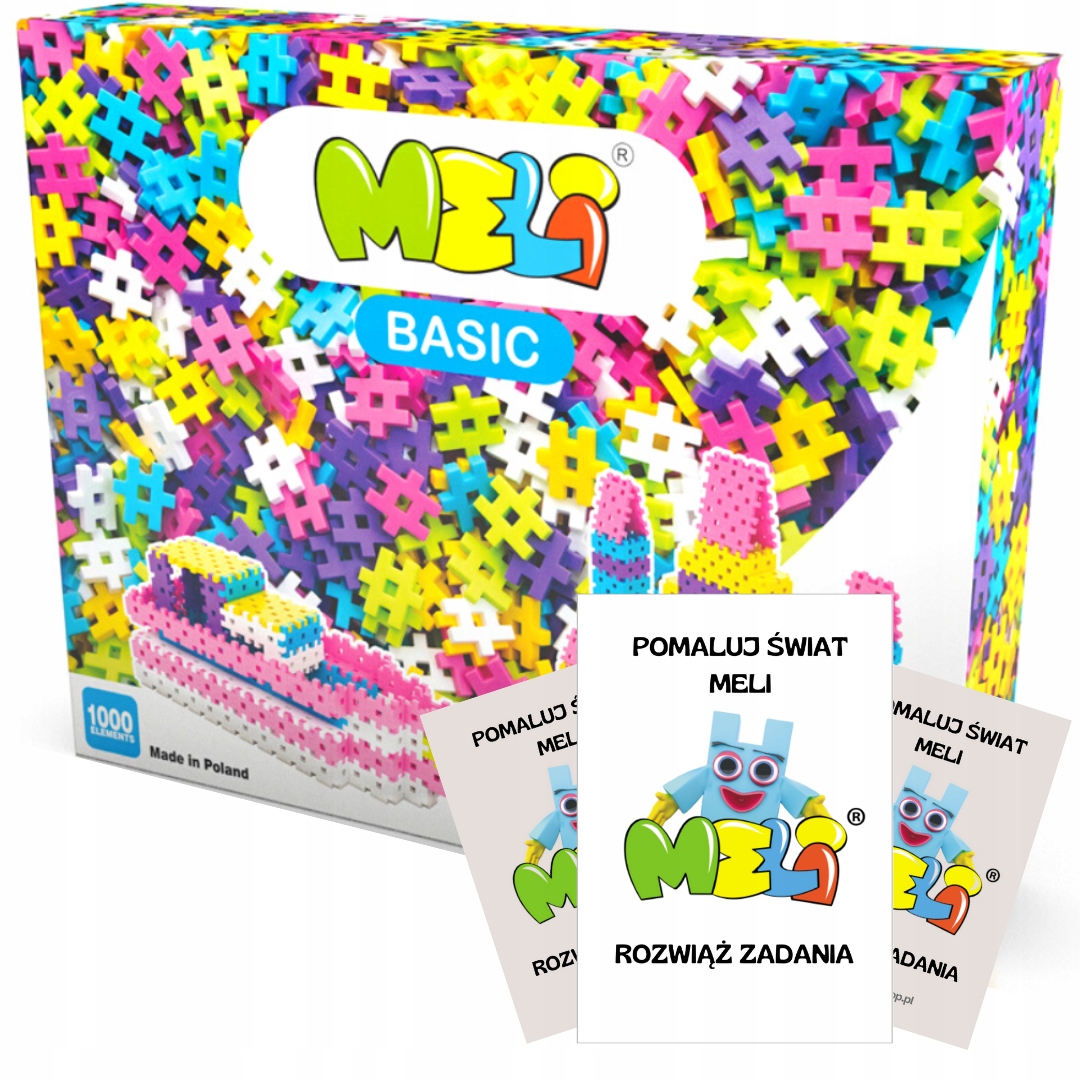 

Klocki Meli 1000 elementów Wafle Pink + Prezent