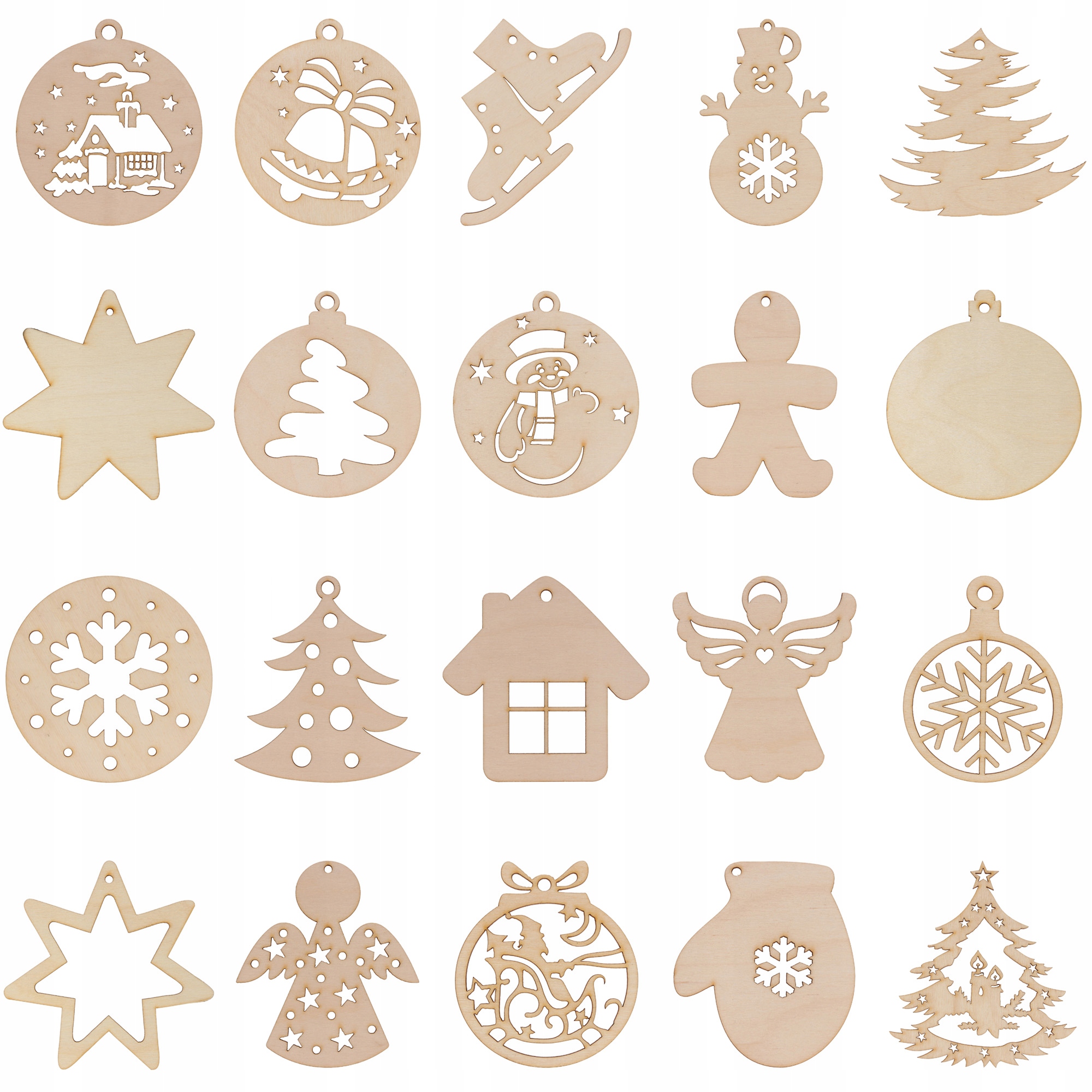 

Bombki drewniane dekoracje ozdoby świąteczne 20szt