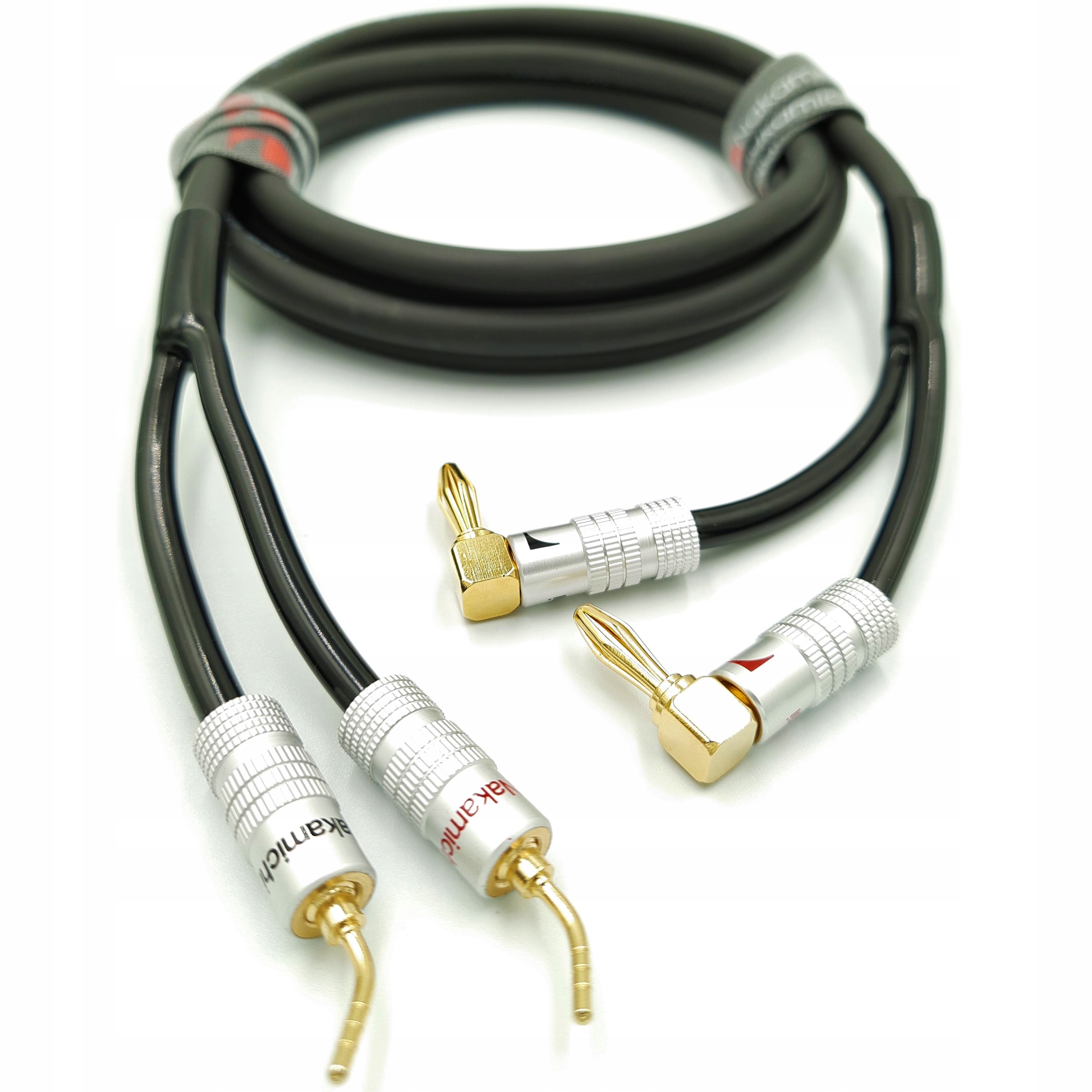 Reproduktorový kabel Nakamichi 2x4 mm banánkový kolík 4 m