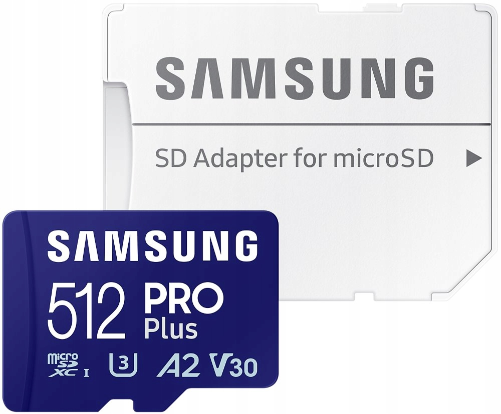 Samsung micro Sdxc 512GB Pro Plus Sd adaptér