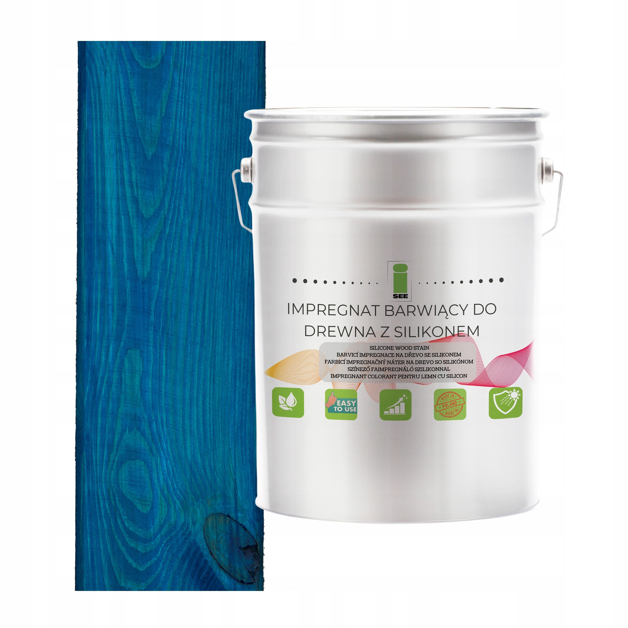 Impregnat Na Dřevo S Voskem Silikonem Modrý Hydrofobní 2v1 5L D120
