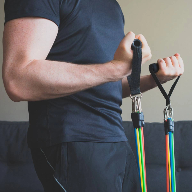 GUMY OPOROWE EKSPANDERY ZESTAW DO ĆWICZEŃ REHABILITACJI CIAŁA Z UCHWYTAMI Model T5