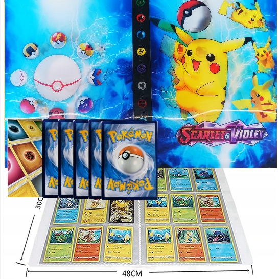 ALBUM KLASER POKEMON NA 432 KARTY+5 ORYGINALNYCH KART ENERGII POKEMON
