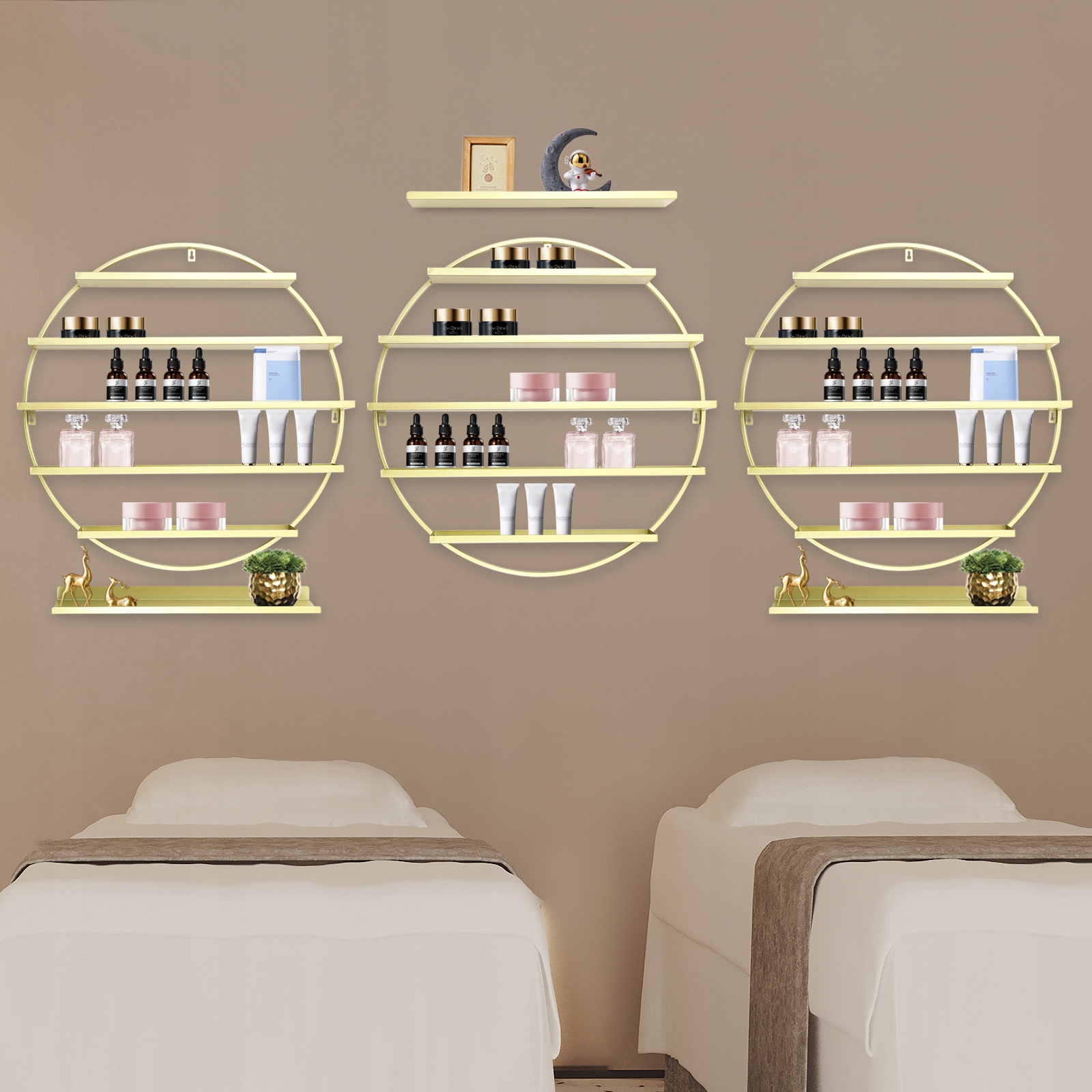 Złoty, stojak na lakiery do paznokci, zestaw 6 sztuk Rodzaj inny