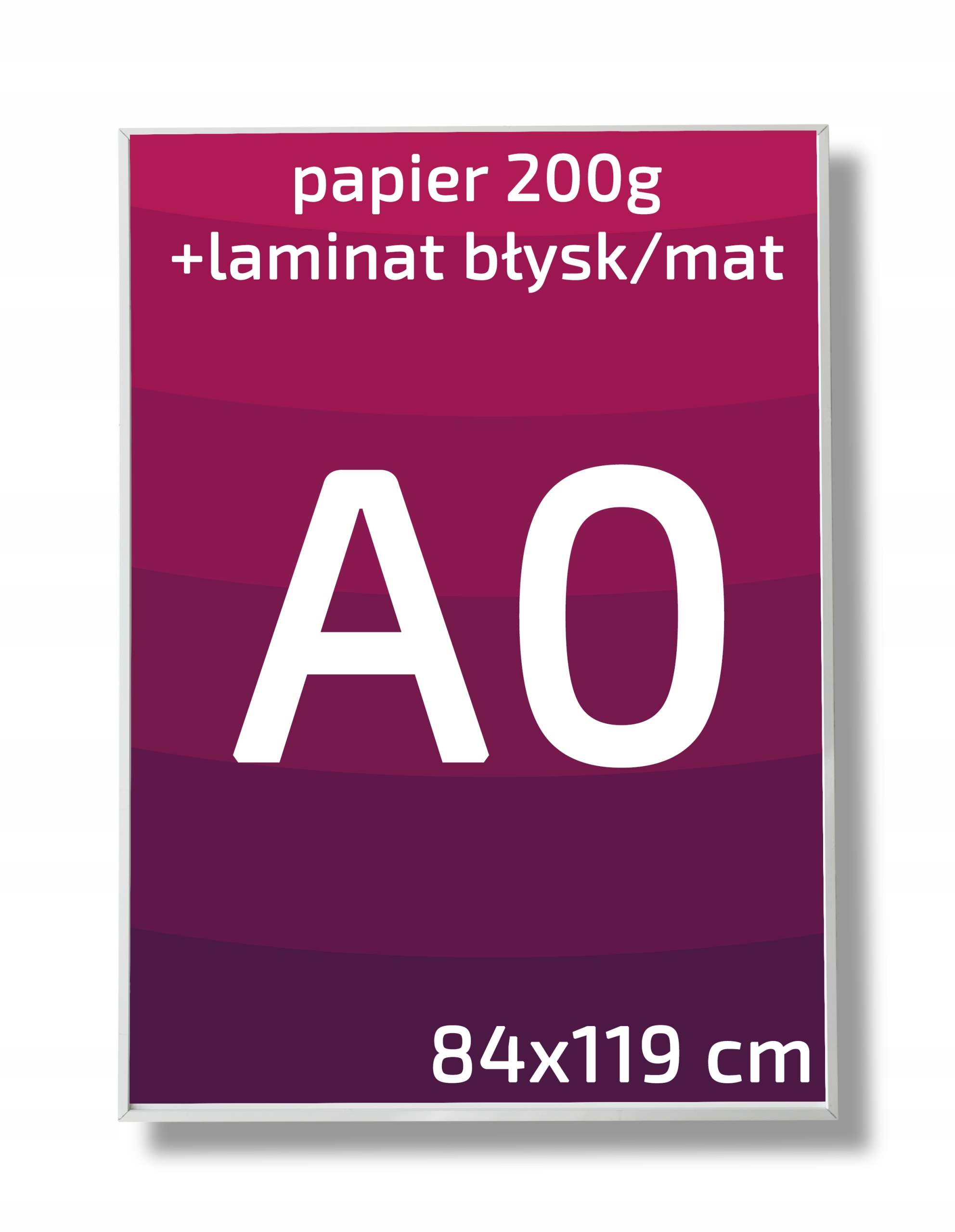 PLAKAT PLAKATY A0 84x119cm PAPIER 200G Z LAMINATEM