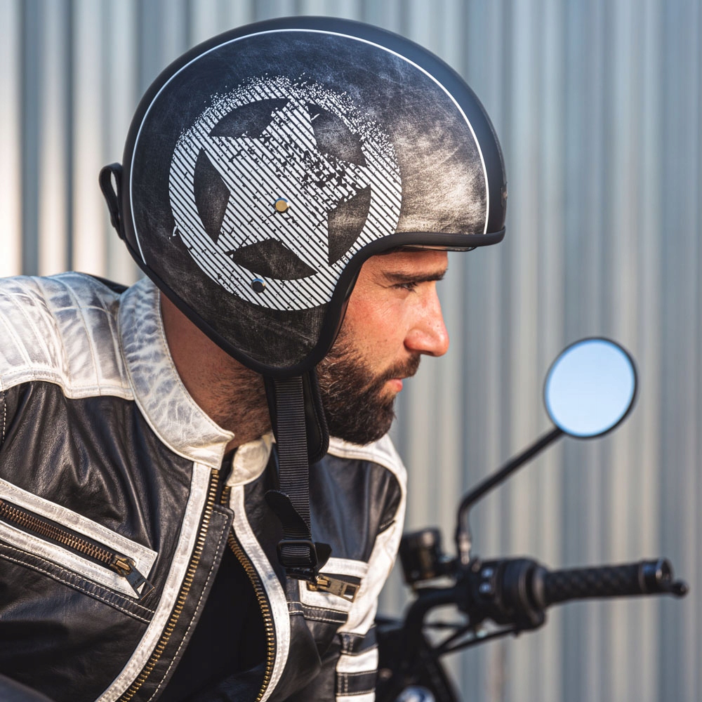 Kask motocyklowy otwarty W-TEC Angeric Star S Rodzaj zapięcia DD