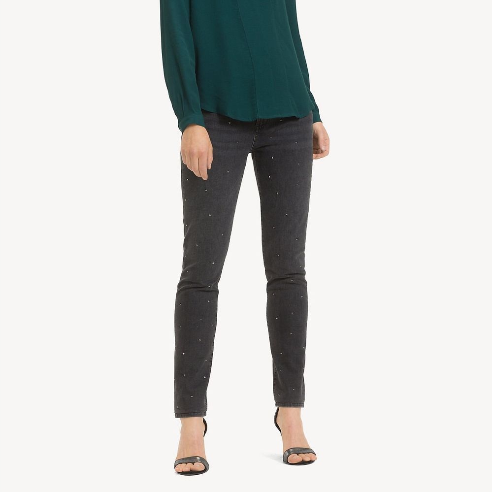 Tommy Hilfiger Grafitové Džíny Šatonové Růže (28)