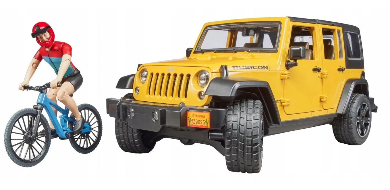 

Bruder 02543 Jeep Wrangler Rubicon z kolarzem