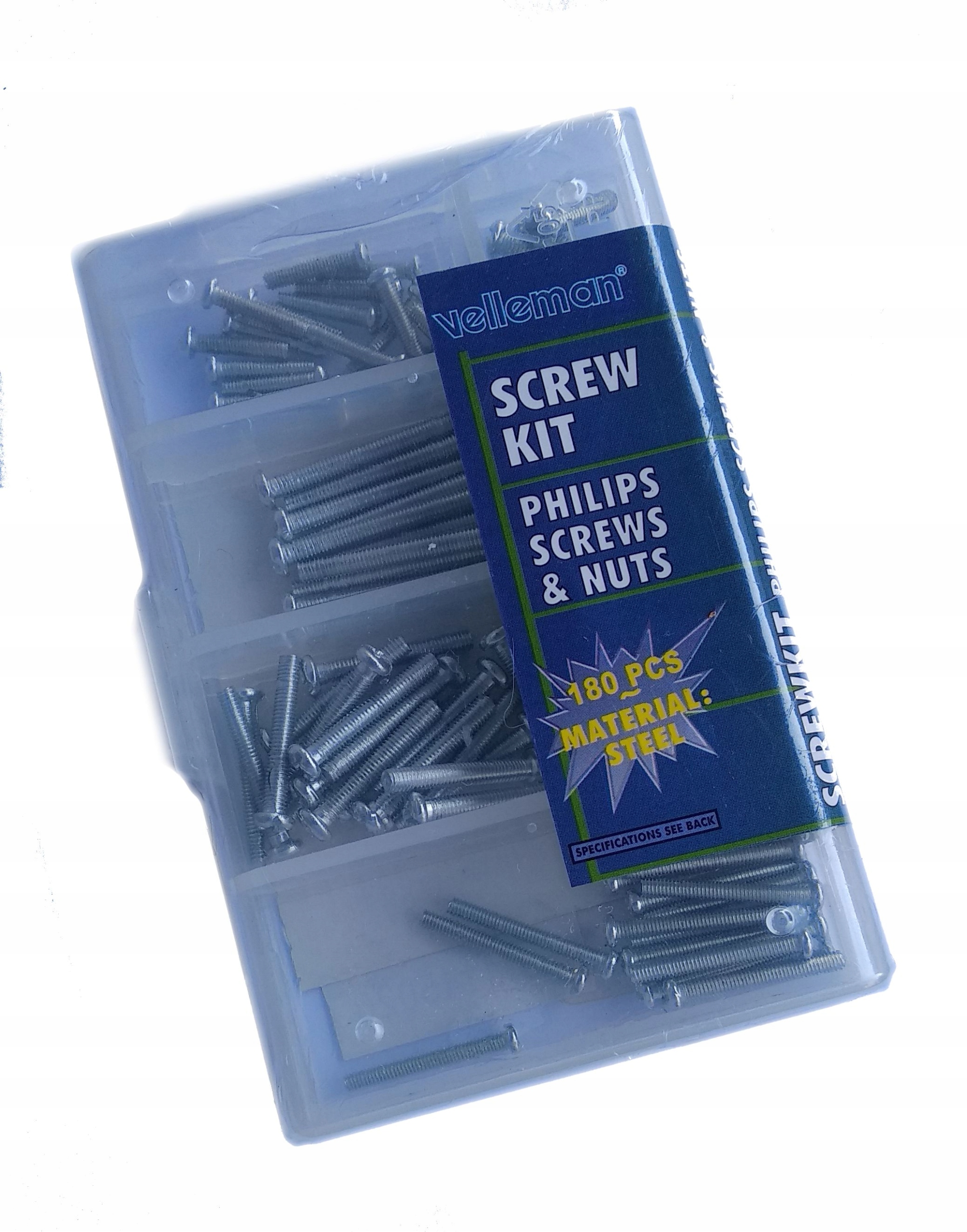 

Zestaw śrubki, nakrętki M3 M2,5 180szt. w pudełku