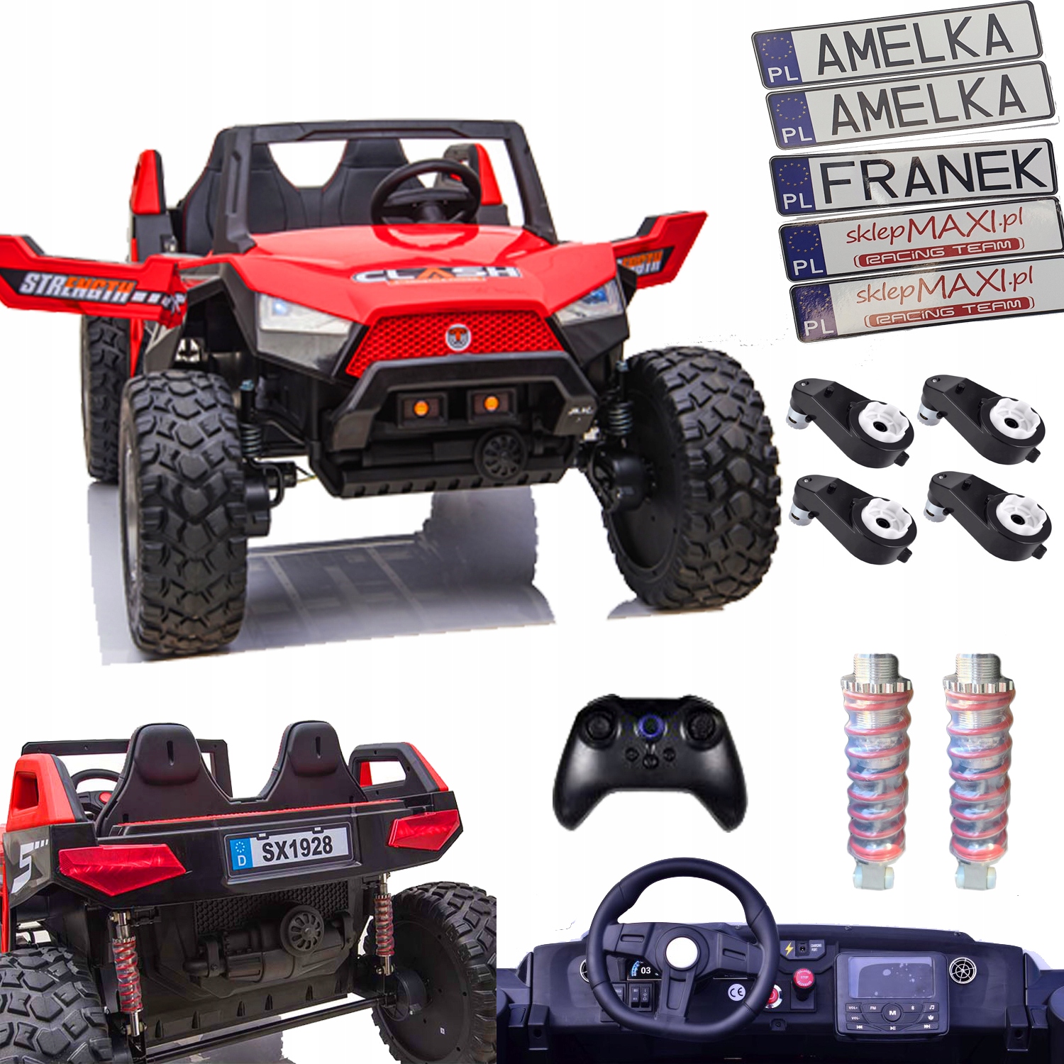 AUTO na akumulator Dla dzieci Autko Samochód BUGGY CLASH 24V 4X4 OGROMNY