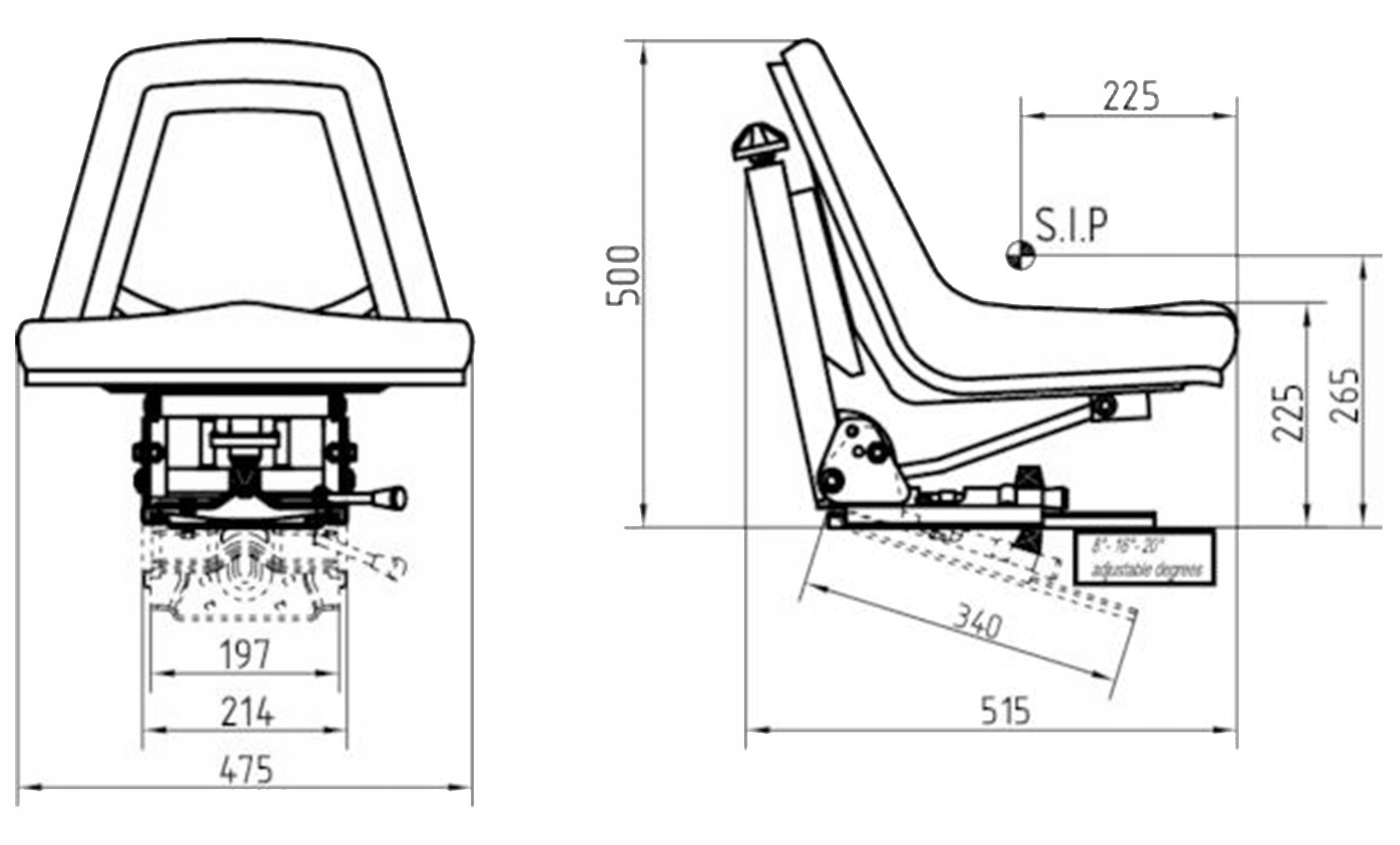 Siedzenie Ursus C330 jednolite 50671061 Part number 50671061