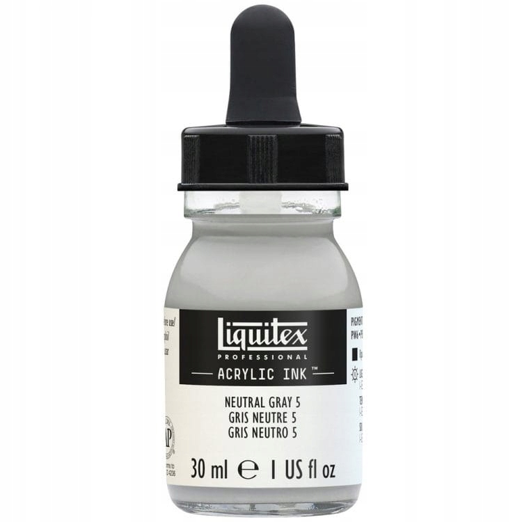 Tusz akrylowy - Liquitex - Neutral Grey 5, 30 ml 599