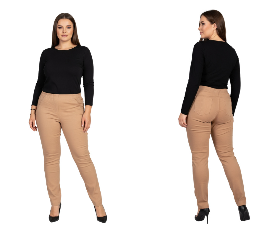 Kalhoty Cevlar rovné nohavice barva mocca velikost 50