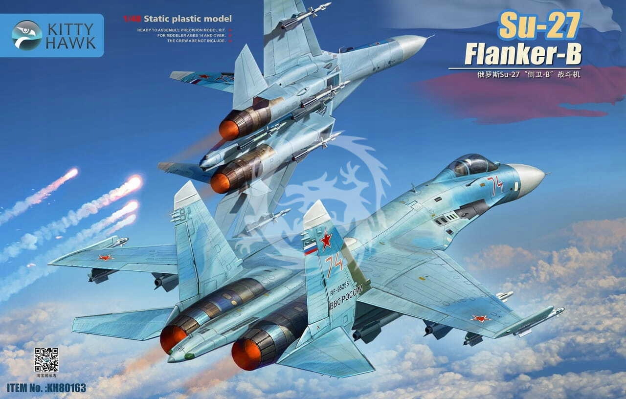Su-27 Flanker-B Su-27SSK Kitty Hawk KH80163 měřítko 1/48