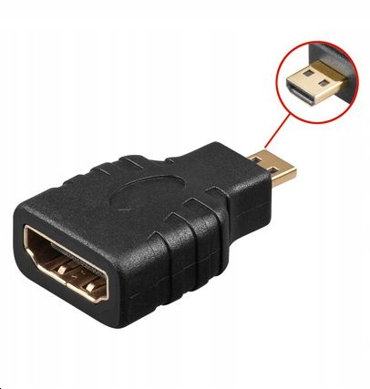 Gniazdo HDMI - wtyk micro HDMI MicroConnect HDMI 19 - HDMI 19 D F-M Micro