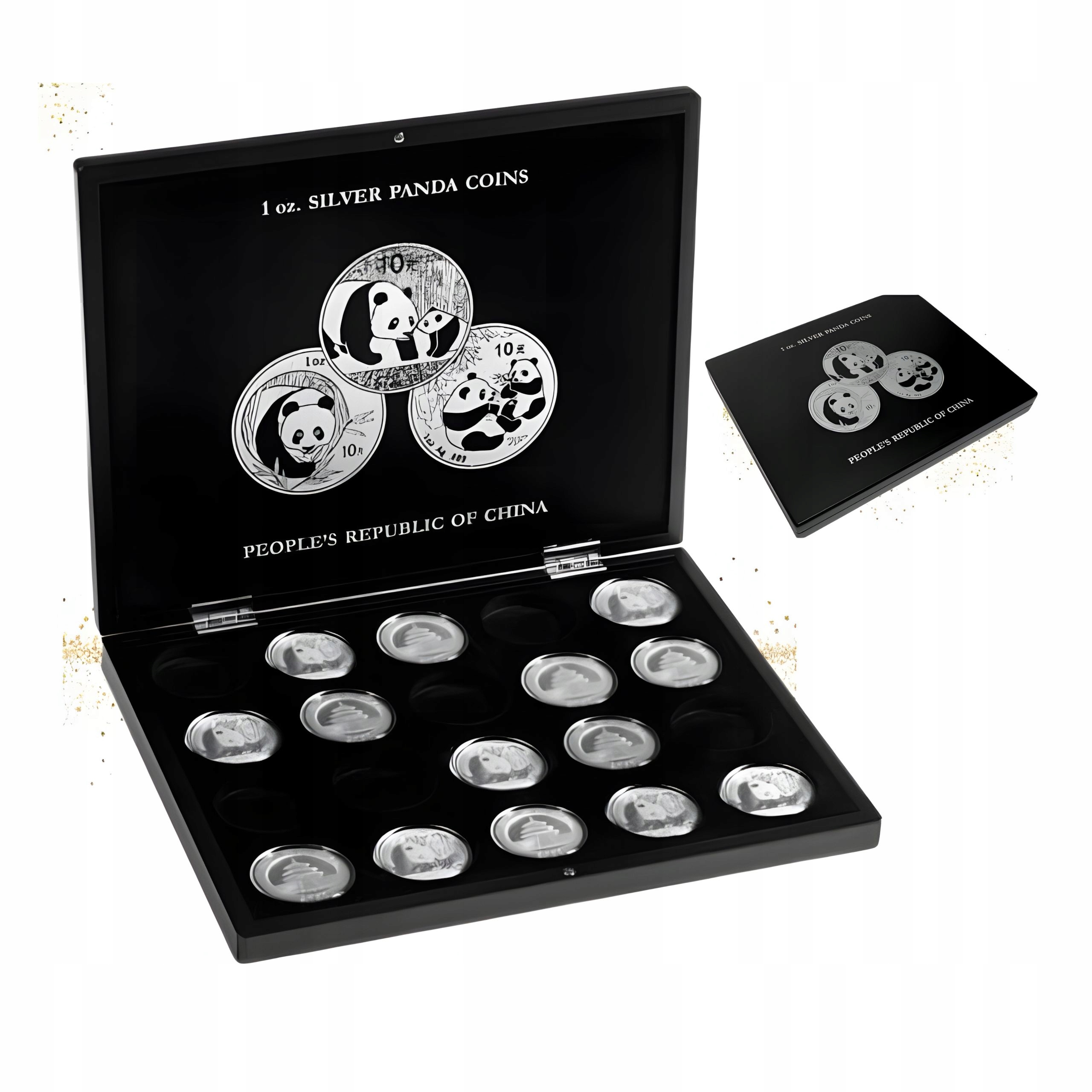 Kazeta na stříbrné mince Panda Leuchtturm 20 mincí v kapslu