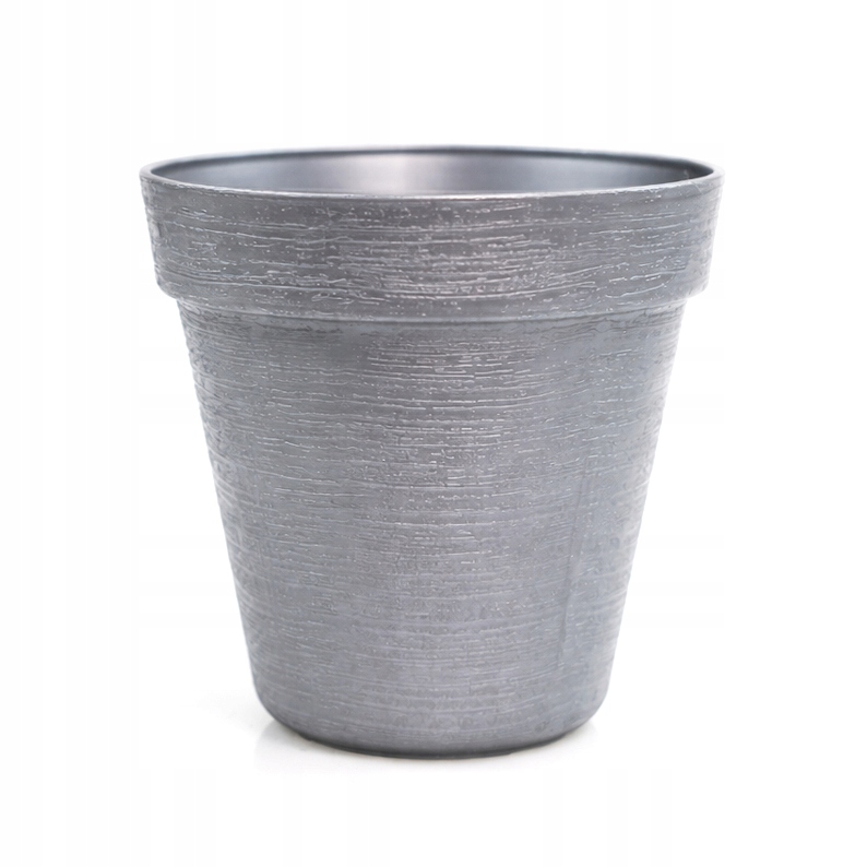 10 X Doniczka w Stylu LOFT 12 cm, 740ml, Eko, UV Odporna, Srebrny