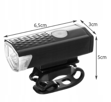 LAMPKA ROWEROWA PRZEDNIA + TYLNA LED DO ROWERU AKUMULATOROWA NA KIEROWNICĘ Źródło światła dioda LED